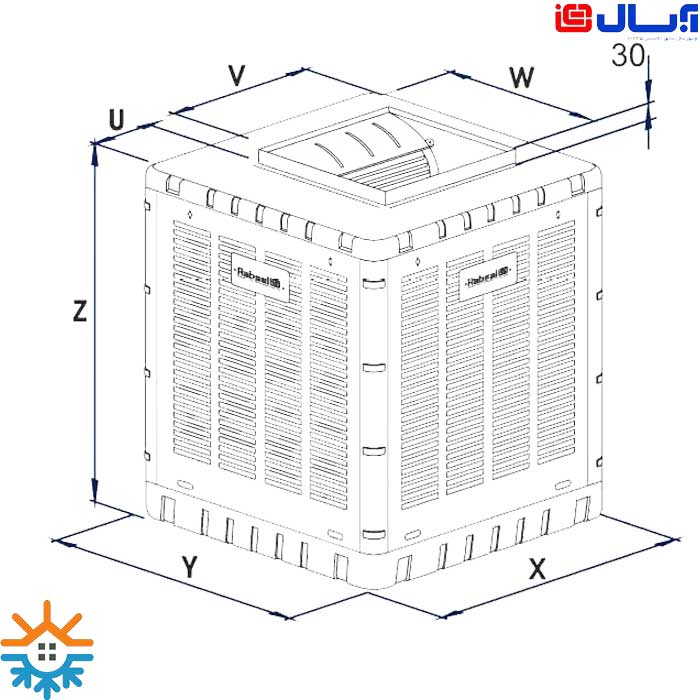 کولر آبی آبسال مدل AC